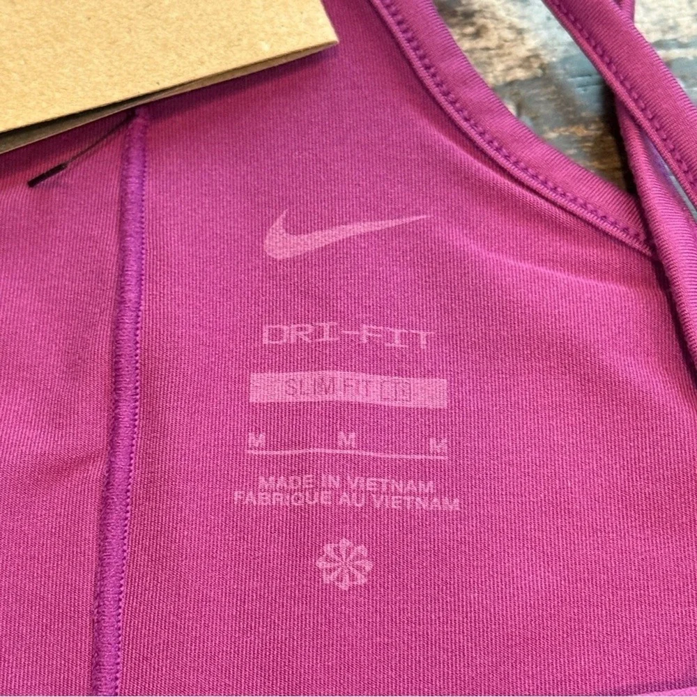 Nike Dri-FIT One Luxe Slim Fit Tank Top 'Viotech' Purple Medium DD4931-503 NEW - Picture 4 of 13